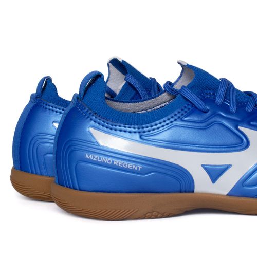 Chuteira Infantil Mizuno Regent In Knit Futsal Royal/Branco