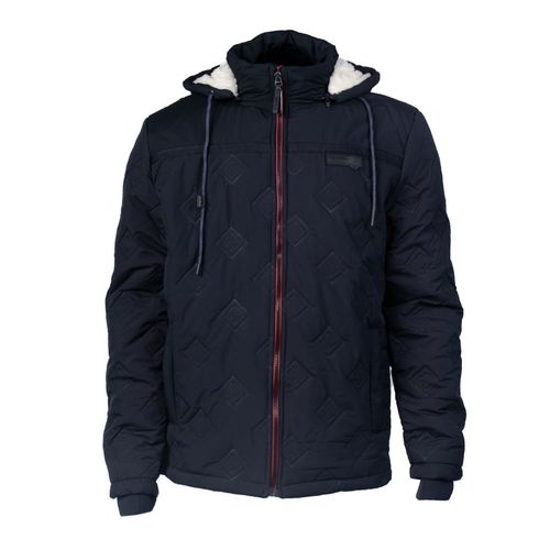 Jaqueta Masculina Gangster Capuz Removível Marinho
