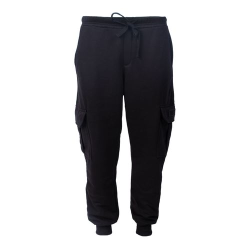 Calça Masculina Over Surf Jogger Cargo Punho Moletom Preto