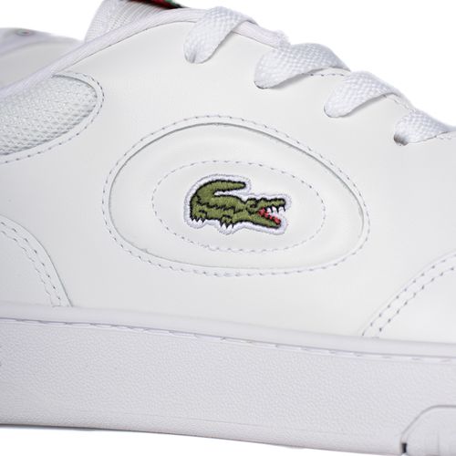 Tênis Masculino Lacoste Lineset Couro Detalhes Branco