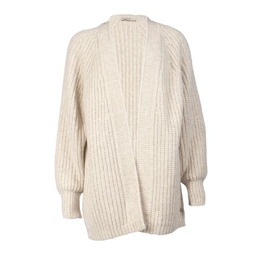 Casaco Feminino Biamar Tricot Alongado Bege Claro