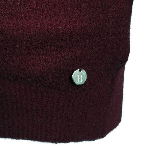 Blusa Feminina Biamar Tricot Fio Pluma Básica Bordô