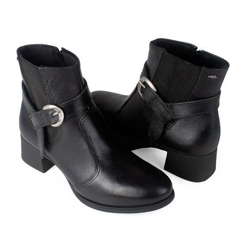 Bota Feminina Dakota Couro Tira Fivela Preta
