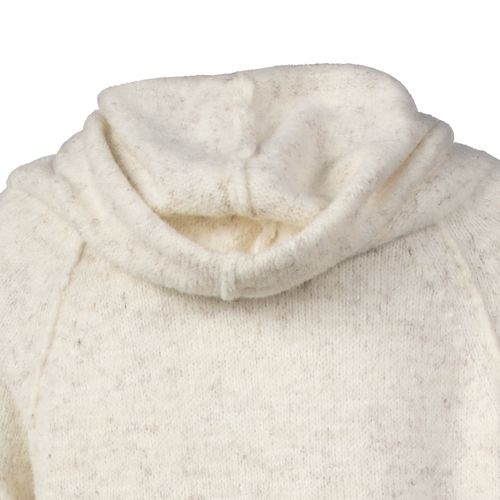 Casaco Feminino Biamar Tricot Alongado Capuz Off White