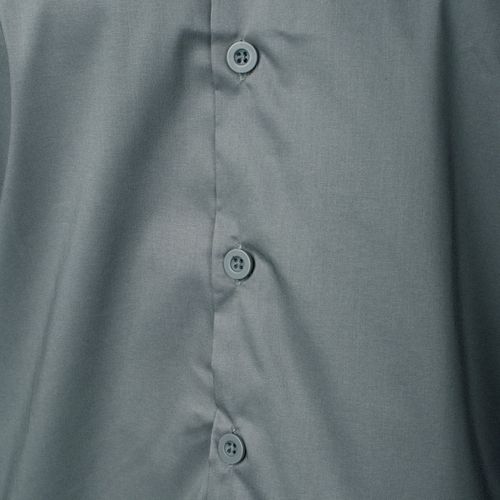 Camisa Masculina Sea Surf Slim Manga Longa Cinza Escuro