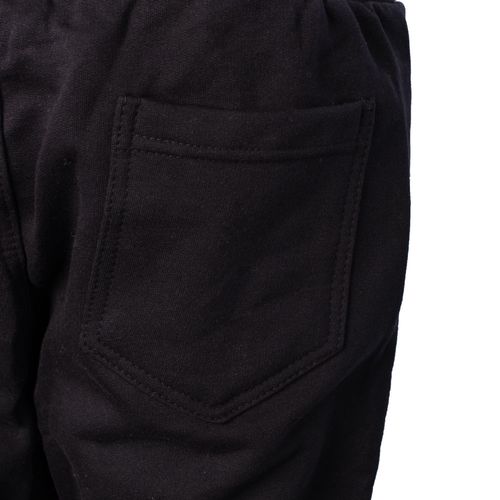 Calça Masculina Gangster Moletom Logo Relevo Preto