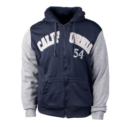 Casaco Masculino Sea Surf Moletom Peluciado Marinho/Cinza