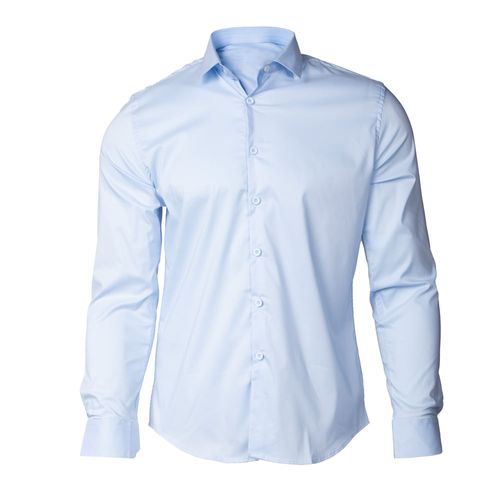 Camisa Masculina Sea Surf Slim Manga Longa Azul Claro