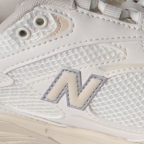 Tênis Masculino New Balance Couro Mesh Retrô Bege Claro
