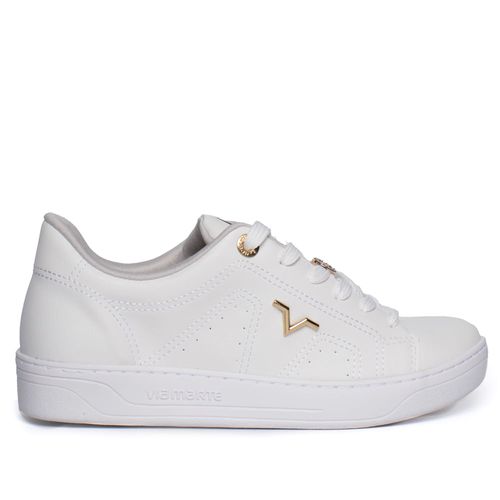 Tênis Feminino Via Marte Napa Enfeite Lateral Branco