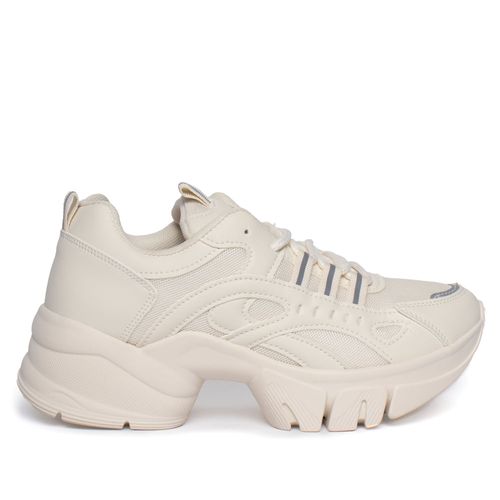 Tênis Feminino Ramarim Napa Recortes Chunky Off White