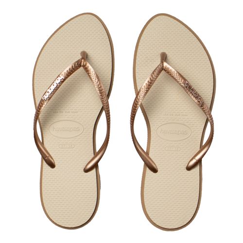 Chinelo Feminino Havaianas Slim Point Tiras Finas Rose