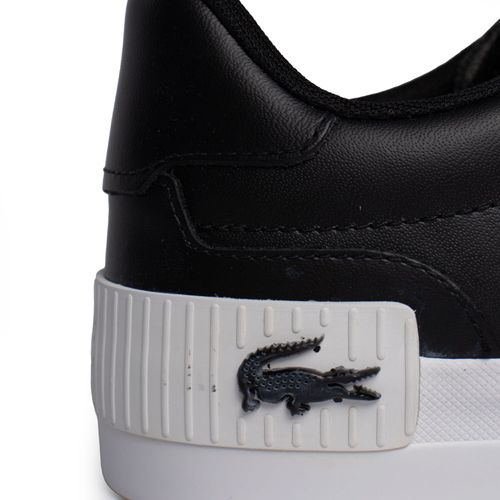 Tênis Masculino Lacoste Couro Ortholite Preto/Branco