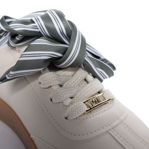 Tênis Feminino Vizzano Pelica Detalhe Verde Branco Off