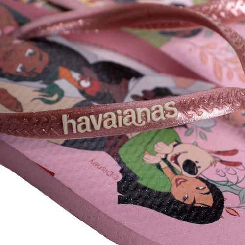 Chinelo Infantil Havaianas Slim Princess Lúdico Rosa
