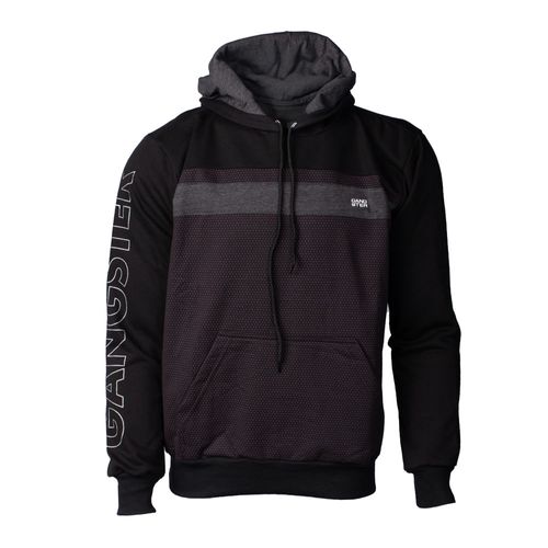 Moletom Masculino Gangster Capuz Estampado Preto