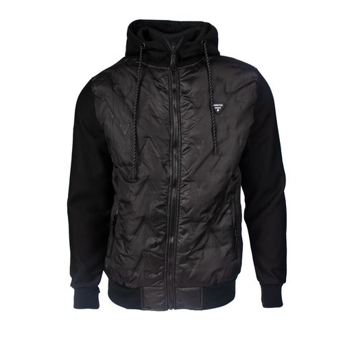 Jaqueta Masculina Gangster Capuz Texturizado Preto