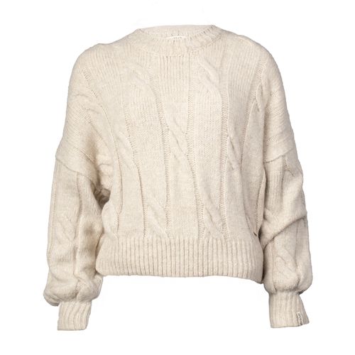 Blusa Feminina Biamar Tricot Trançado Bege Claro