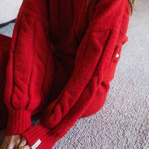 Blusa Feminina Biamar Tricot Tranças Vermelho