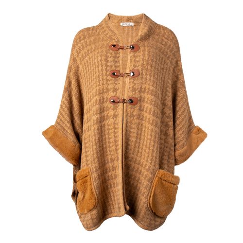 Capa Feminina Biamar Tricot Pelo/Fivelas Caramelo/Marrom
