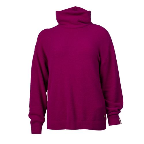 Blusa Feminina Biamar Tricot Fio Pluma Gola Alta Roxo