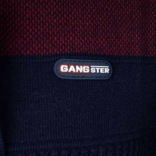 Suéter Masculino Gangster Capuz Tricot Texturizado Marinho