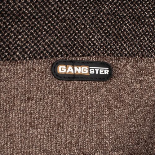 Suéter Masculino Gangster Capuz Tricot Texturizado Marrom