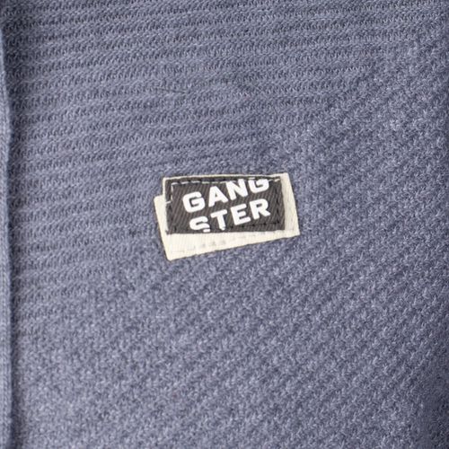 Suéter Masculino Gangster Capuz Tricot Macio Cinza