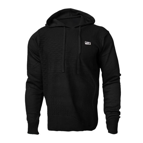 Suéter Masculino Gangster Capuz Tricot Macio Preto