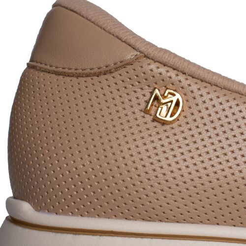 Tênis Feminino Modare Slip On Ultra Conforto Microfuros Bege