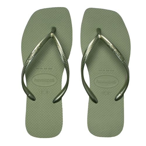 Chinelo Feminino Havaianas Slim Square Verde