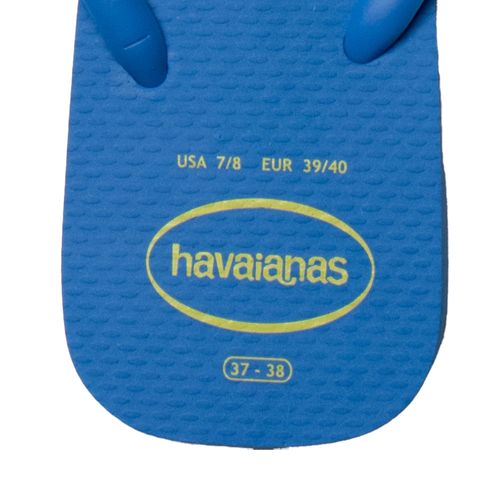 Chinelo Feminino Havaianas Slim Square Logo Bico Azul