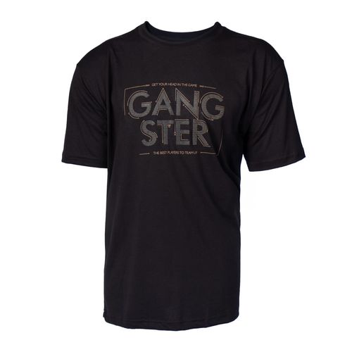 Camiseta Masculina Gangster Estampa Preto