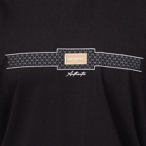 Camiseta Masculina Gangster Estampa Preto