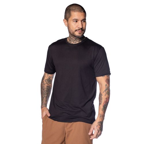 Camiseta Masculina Sea Surf Lisa Tecido Leve Preto