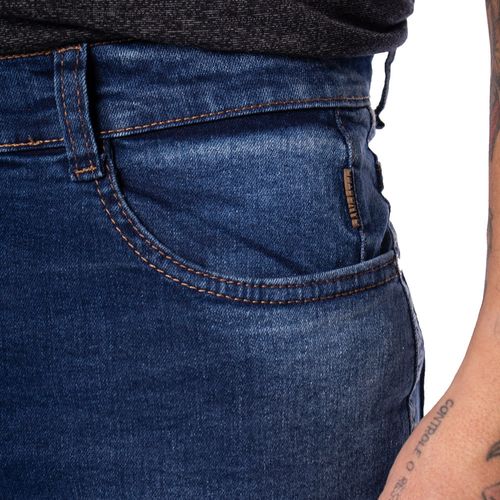 Calça Jeans Masculina Gangster Modelagem Reta Azul