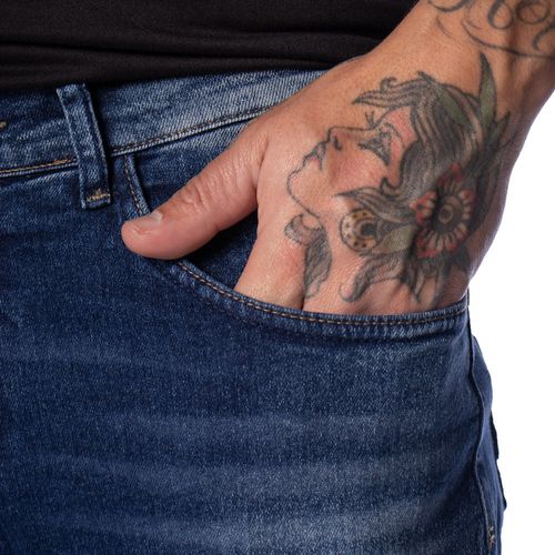 Calça Jeans Masculina Gangster Modelagem Reta Azul Escuro