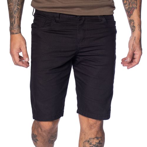 Bermuda Masculina Preston Sarja Reta Preto