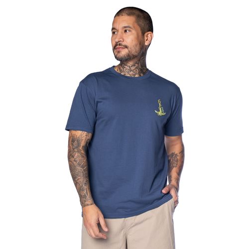 Camiseta Masculina Nicoboco Logo Frontal Azul Escuro