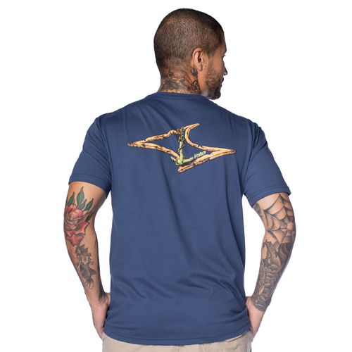 Camiseta Masculina Nicoboco Logo Frontal Azul Escuro