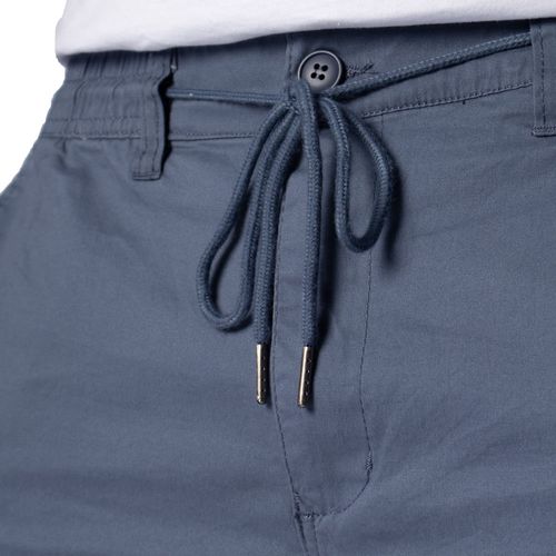 Bermuda Masculina Broken Rules Sarja Reta Azul Marinho