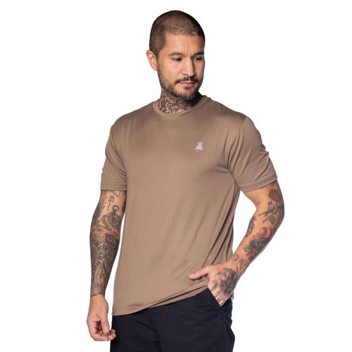 Camiseta Masculina Broken Rules Logo Marrom Claro