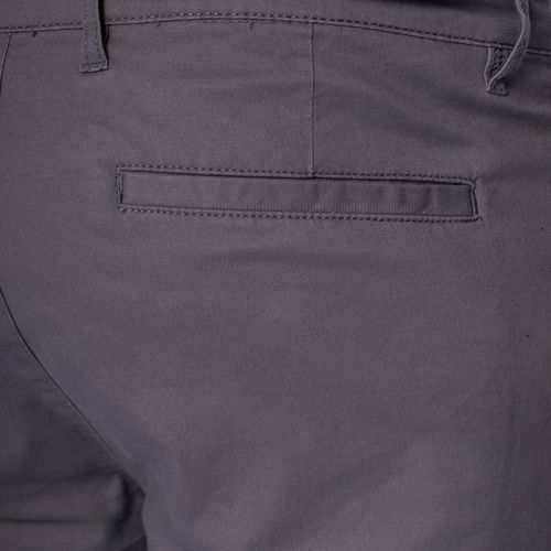 Bermuda Masculina Sea Surf Sarja Reta Cinza Escuro