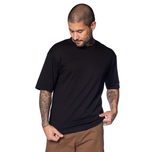 Camiseta Masculina Sea Surf Lisa Tecido Leve Preto
