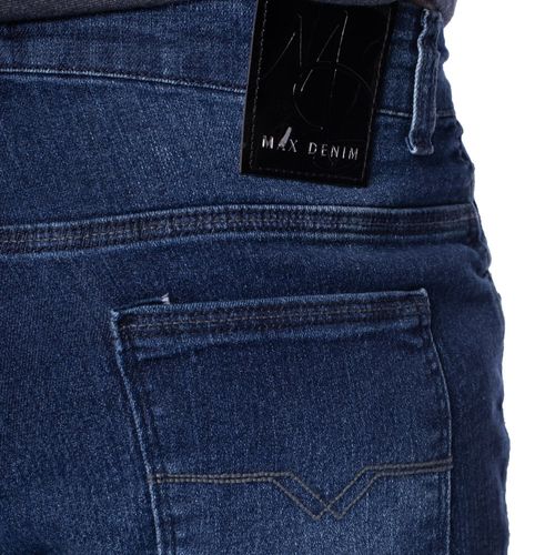Bermuda Jeans Masculina Max Denim Reta Azul