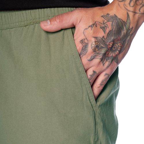 Bermuda Masculina Broken Rules Cordão Curta Verde Militar