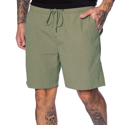 Bermuda Masculina Broken Rules Cordão Curta Verde Militar
