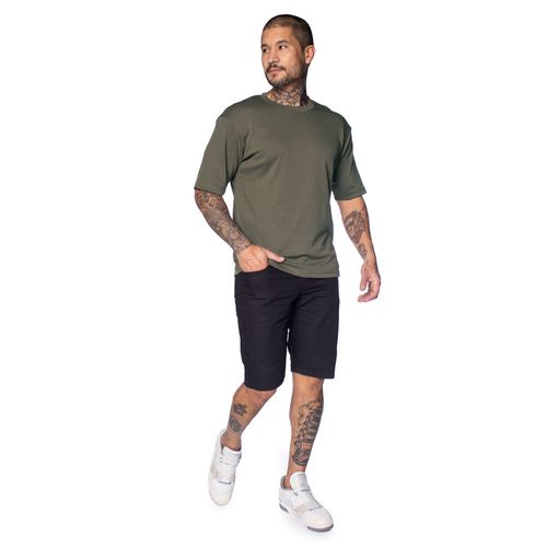 Camiseta Masculina Sea Surf Lisa Tecido Leve Verde Musgo