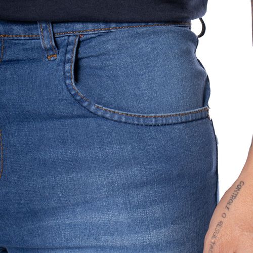 Bermuda Jeans Masculina Preston Slim Azul Claro