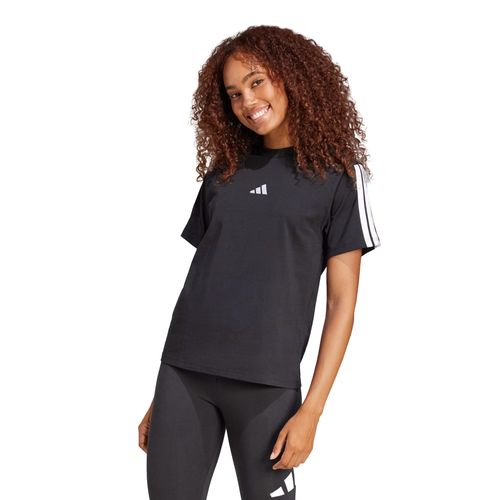 Camiseta Feminina Adidas 3 Stripes Preto/branco